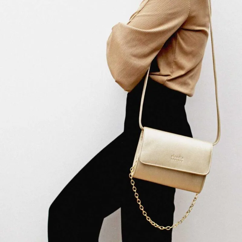 Loretta M Gold Mini Bag Claudia Sanchez Design